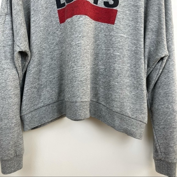 𝅺Levi’s Women’s Crop Boxy Fit LOGO Hoodie Sweatshirt Size XL - Picture 5 of 9